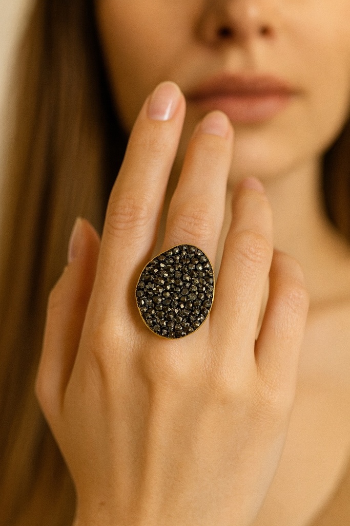 [TYC476B2D8C3DA1F7B39C1C00] Uma Gold Plated Stone Ring