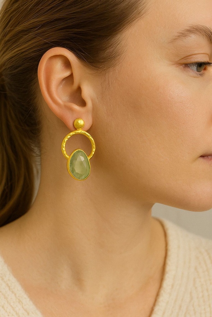 [No:43] Azure Gold Plated Earrings