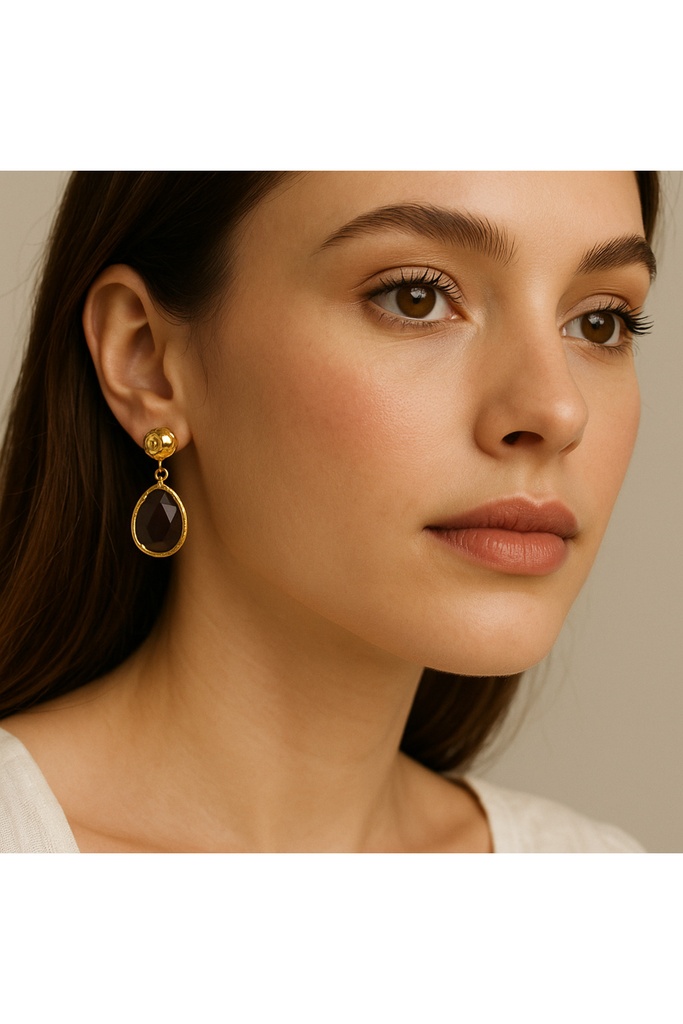 [No:25] Sara Gold Plated Earrings