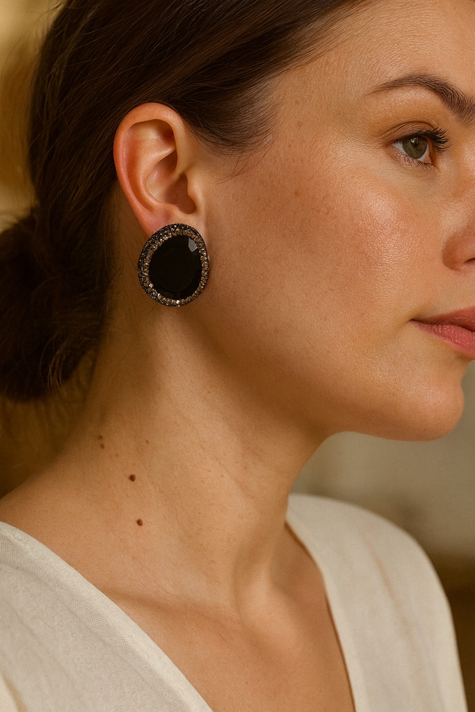 [No:16] Edith Gold Plated Stone Earrings