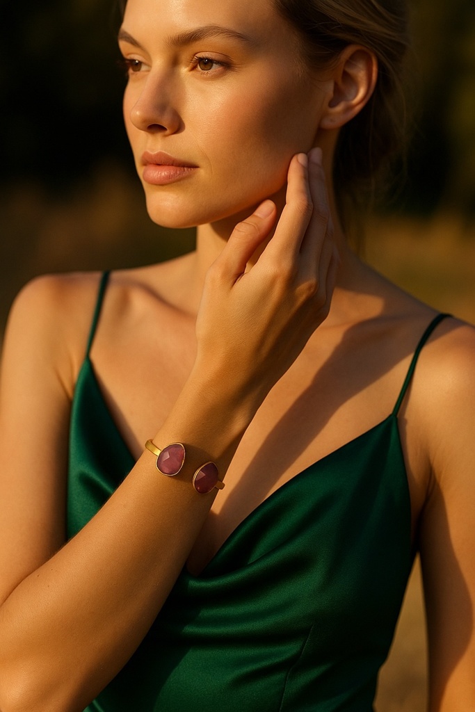 [No:v2] Violette Taşlı Bilezik