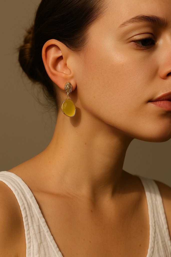 [No:35] Helene Gold Plated Earrings