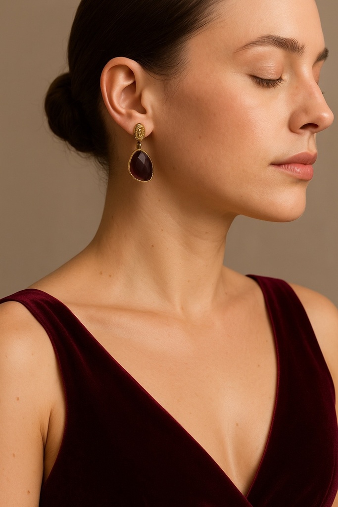 [No:033] Helene Gold Plated Earrings