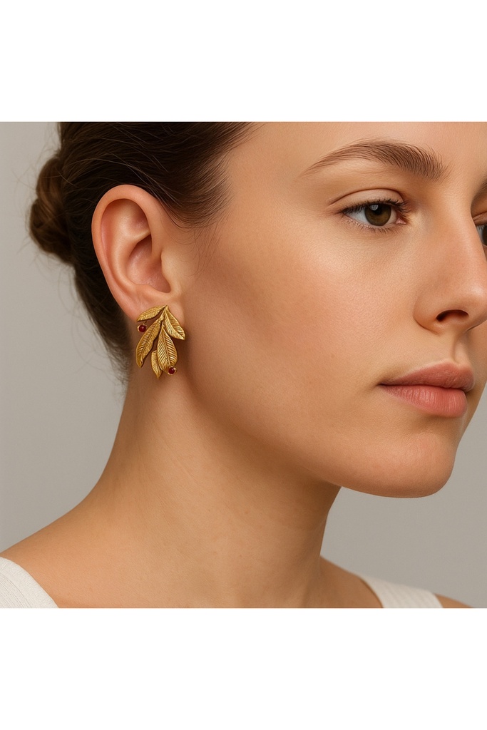 [No:00003] Cathrine Altın Kaplama Küpe