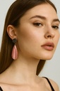 Ambra Altın Kaplama Taşlı Küpe - Pembe