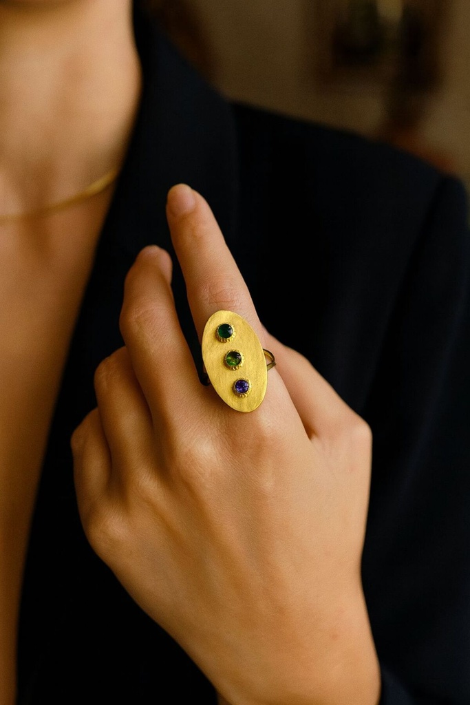 [No:53] Alna Gold Plated Design Ring