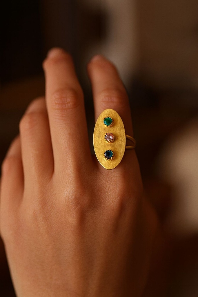 [No:52] Alna Gold Plated Design Ring