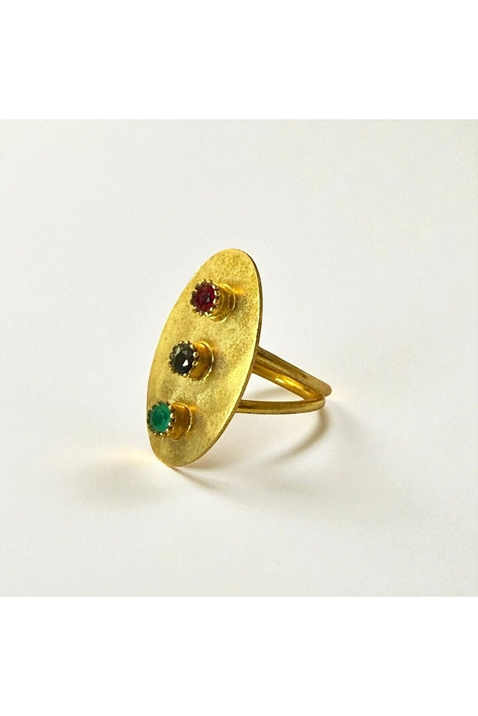 [TYCC5359492CB53511D395D00] Alna Altın Kaplama Tasarım Yüzük